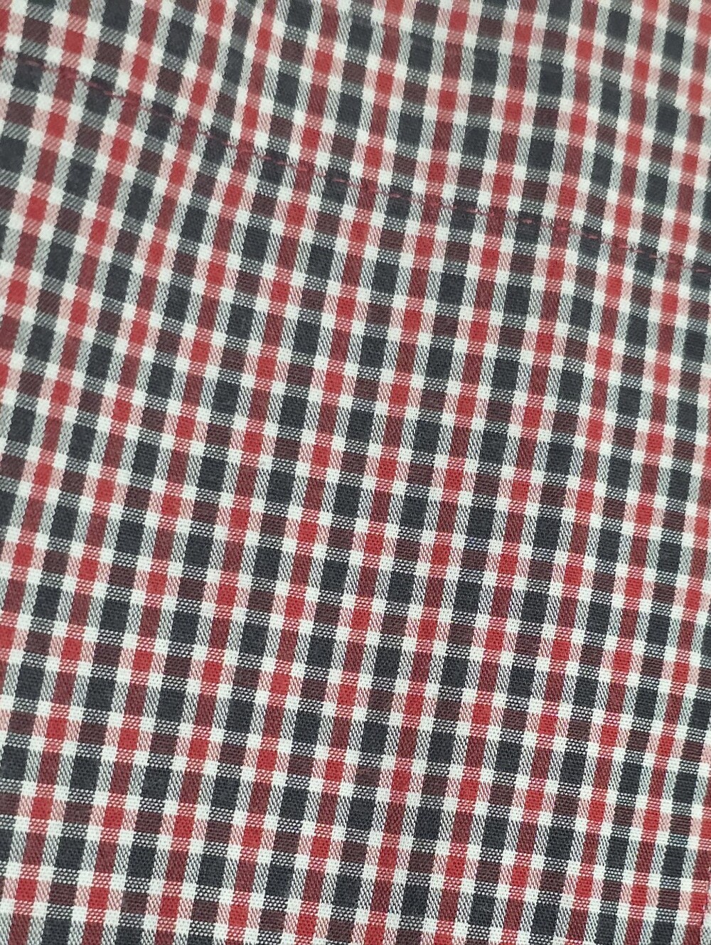 Van Heusen Mens Shirt Classic Fit XLarge 17-17.5 Red/Black Plaid Short Sleeve - Picture 3 of 6